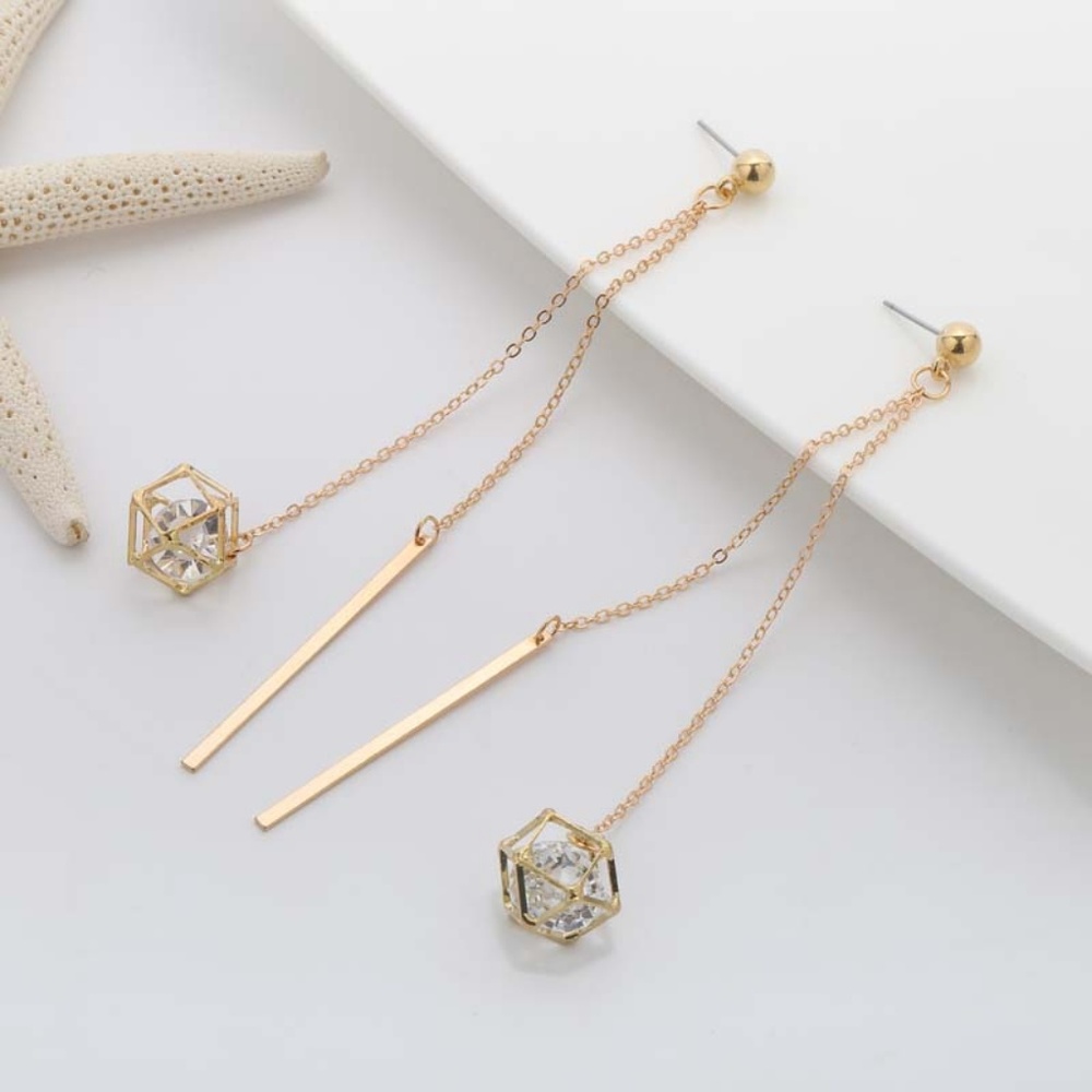 Clearance🔥Diamond and String Earrings - Picture 2 of 9